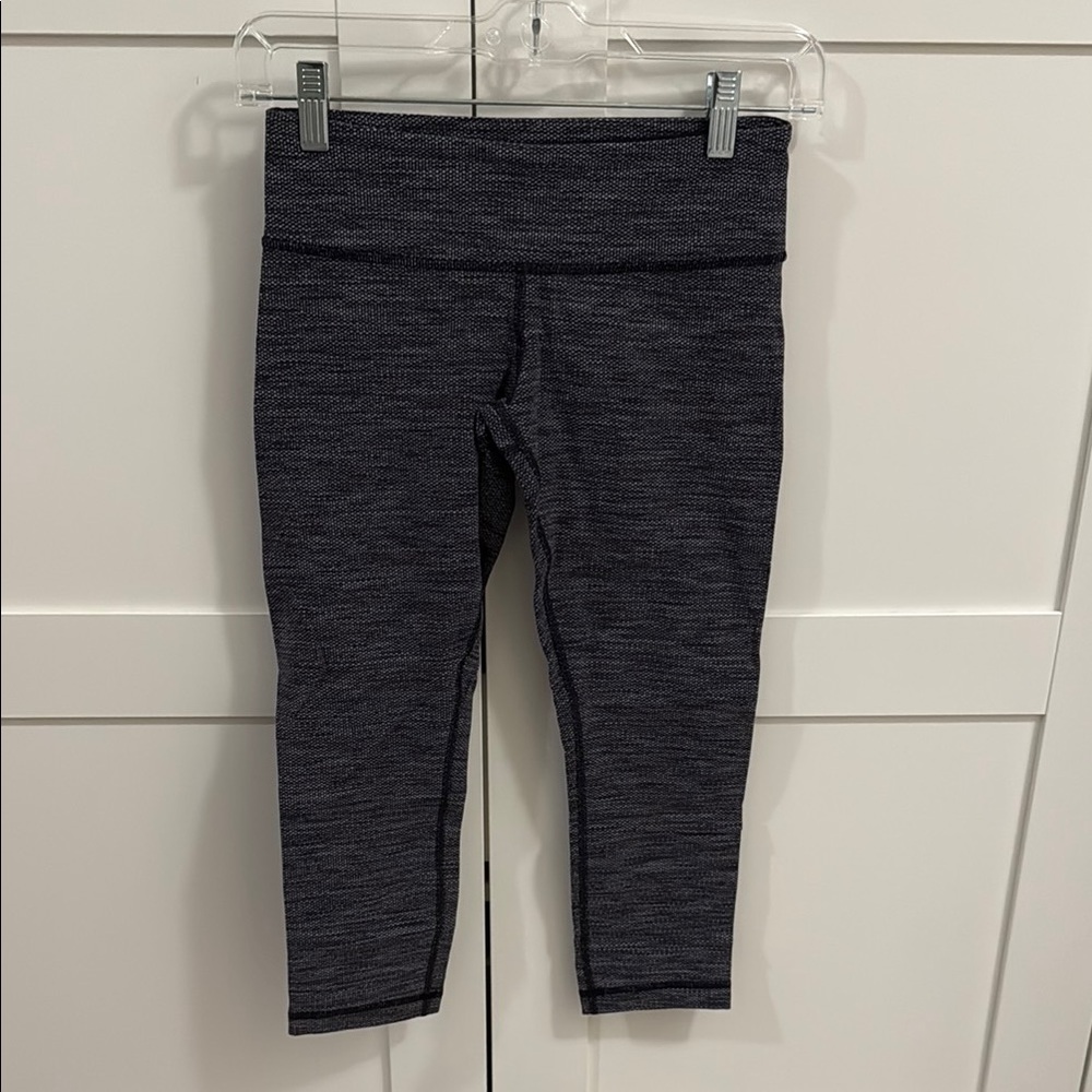 Lululemon Athletica Charcoal Heather Knit Leggings 4